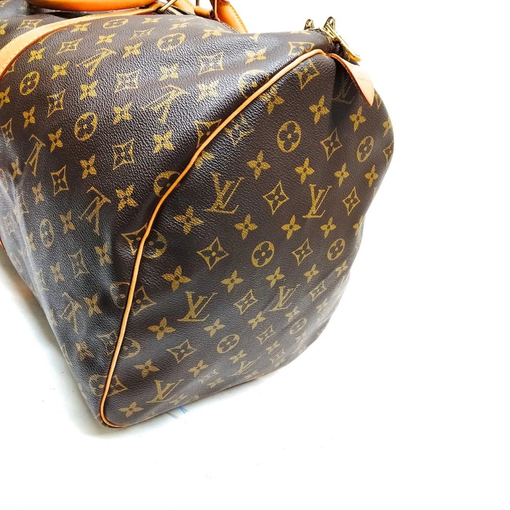 Louis Vuitton Monogram Canvas Brown with Tan Travel Duffle Bag - Picture 3 of 9